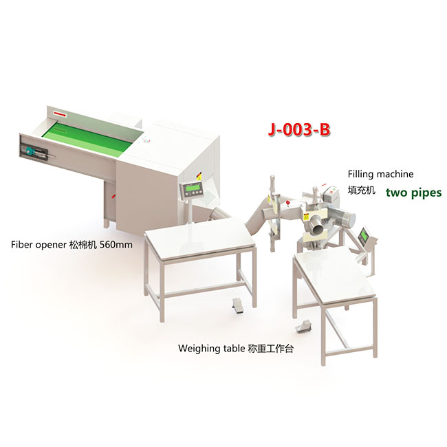 Linha de produção semiautomática de almofadas para diversos materiais de preenchimento